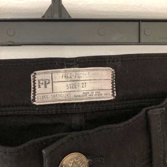 Free People Black Skinny Stretch Jeans 27 - Picture 3 of 5